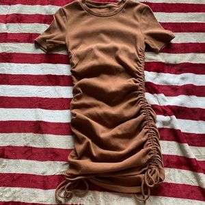 Brown scrunch dress OBO
